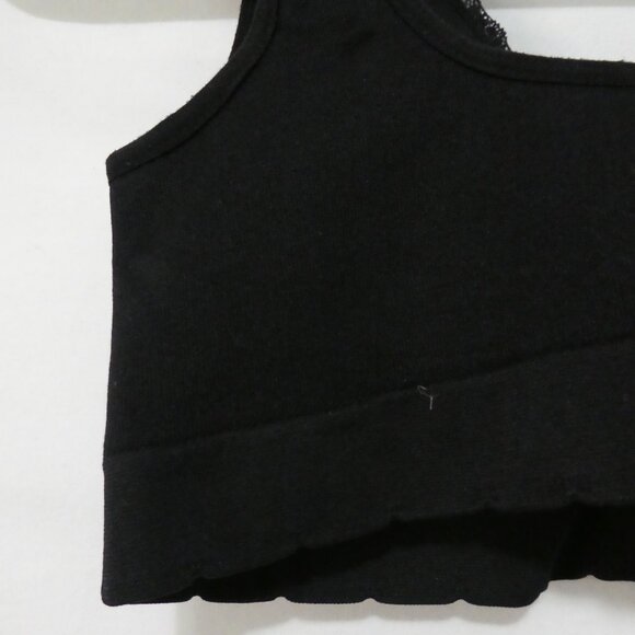 MARILYN MONROE | medium | Black Lace Trim Sports Bra - Picture 12 of 14